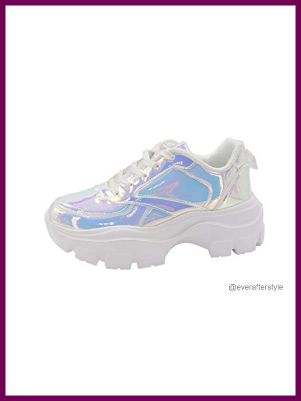 Chunky Platform Dad Colorblock Lace-Up Walking Sneakers PU